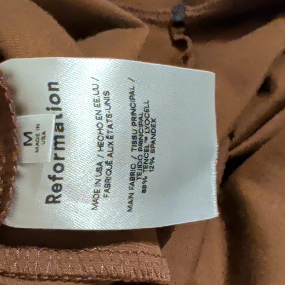 REFORMATION hale dress in brown - size medium - Picture 9 of 10